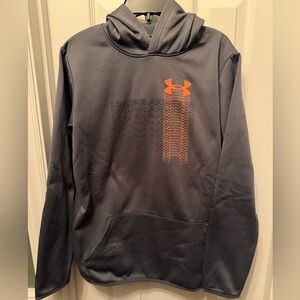 Boys’ Under Armour Charcoal and Orange Hoodie -YXL